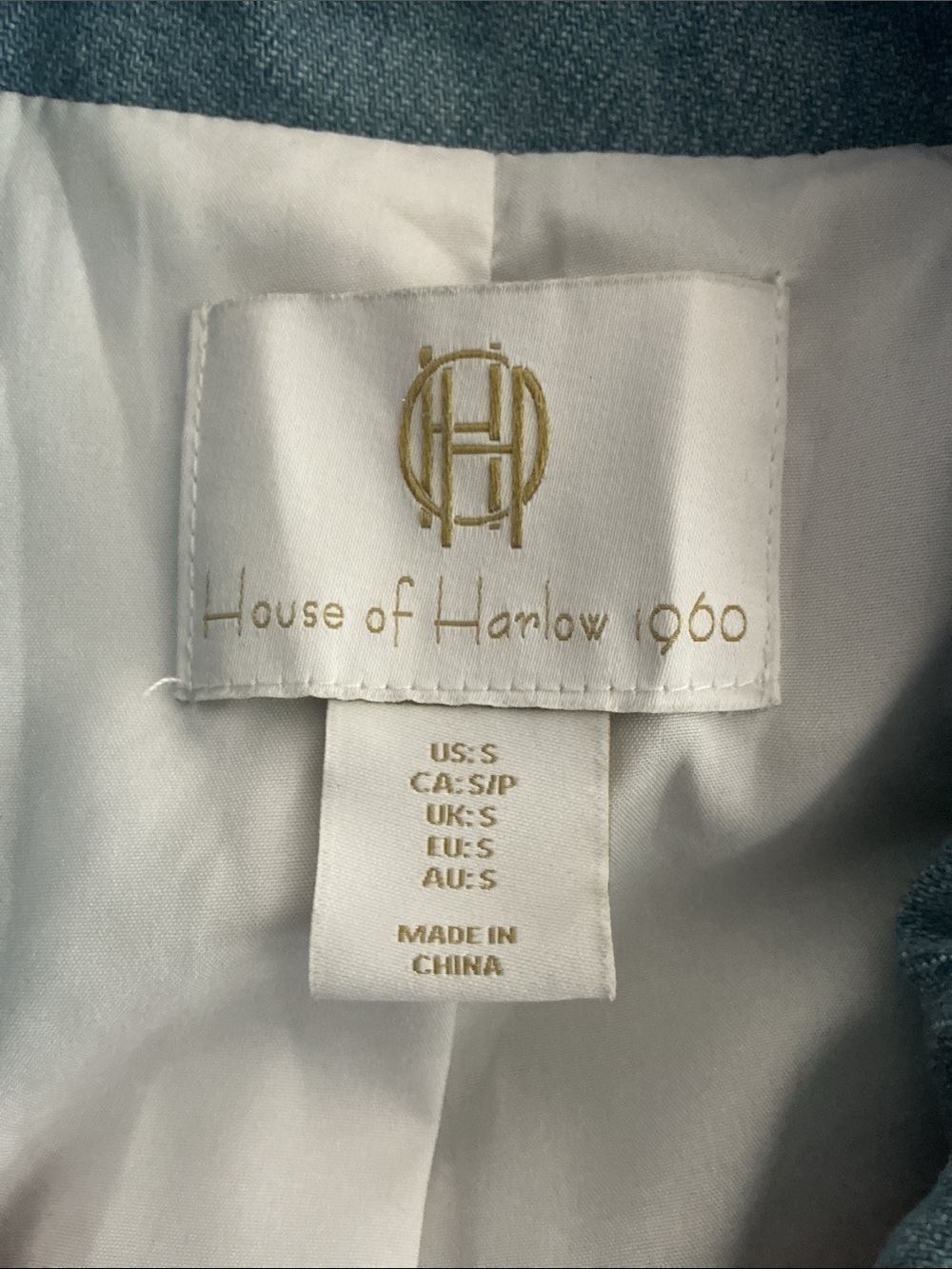 House of Harlow 1960 Pink and Blue Tweed Jean Jacket - Picture 3 of 4